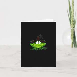 Carte Chapeau de sorcière de grenouille fantaisiste du M
