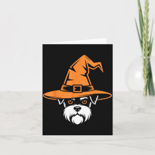 Carte Chapeau de sorcière de Schnauzer miniature effraya