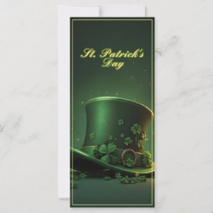 Carte Chapeau et motif de trèfle de la Saint-Patrick