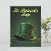 Carte Chapeau et motif de trèfle de la Saint-Patrick (Debout devant)
