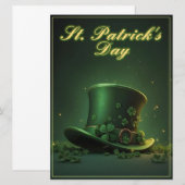 Carte Chapeau et motif de trèfle de la Saint-Patrick (Devant / Derrière)