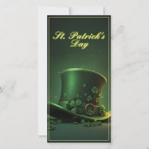 Carte Chapeau et motif de trèfle de la Saint-Patrick