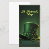 Carte Chapeau et motif de trèfle de la Saint-Patrick (Devant / Derrière)