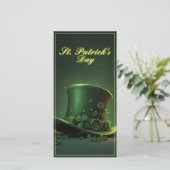 Carte Chapeau et motif de trèfle de la Saint-Patrick (Debout devant)