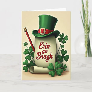 Carte Chapeau haut de forme émeraude de fierté irlandais