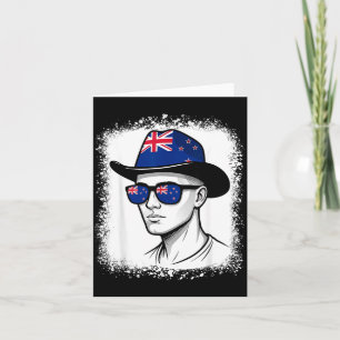 Carte Chapeau Lunettes de soleil Drapeau Nouvelle-Zéland