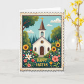 Carte Chapel Spring Blooms Greeting Card (Fleur jaune)
