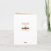 Carte Chapelet de roses de Jésus Mary de jour de mères (Dos)