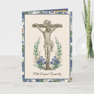 Carte Chapelet de sympathie catholique traditionnel Cart