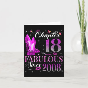 Carte Chapitre 18 Fabuleux depuis 2008 Cadeau d'annivers