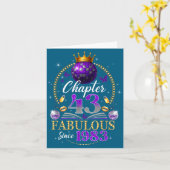 Carte Chapitre 43 Depuis 1983 Boule de Disco Violette 43 (Fleur jaune)