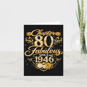 Carte Chapitre 80 Fabuleux depuis 1946 Floral 80ème