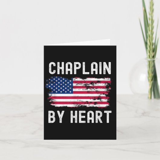 Carte Chaplain Usa Drapeau Profession Rétro Titre du tra (Devant)