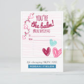 Carte Chapstick "Vous êtes le baume" pour R + F (Debout devant)