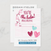 Carte Chapstick "Vous êtes le baume" pour R + F (Devant / Derrière)