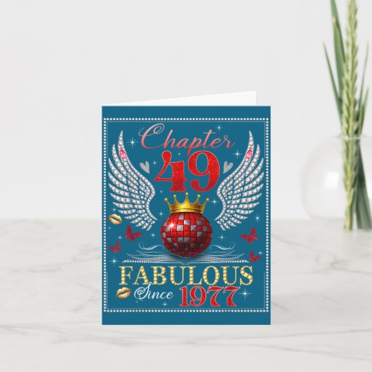 Carte Chapter 49 Fabulous Est. 1977 Disco Ball 49th Birt (Devant)