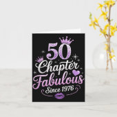 Carte Chapter 50 Fabulous Since 1976 50th Birthday Queen (Fleur jaune)