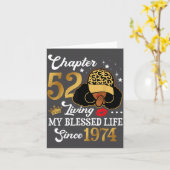 Carte Chapter 52 Living My Blessed Life Since 1974 Afro  (Fleur jaune)