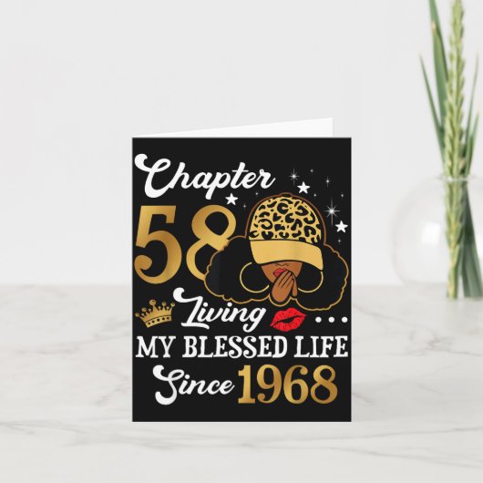 Carte Chapter 58 Living My Blessed Life Since 1968 Afro (Devant)