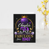 Carte Chapter 59 Since 1967 Purple Disco Ball 59th Birth (Fleur jaune)
