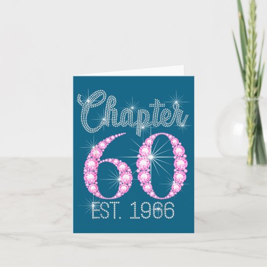 Carte Chapter 60 Est 1966 Happy 60th Birthday Gift (Devant)