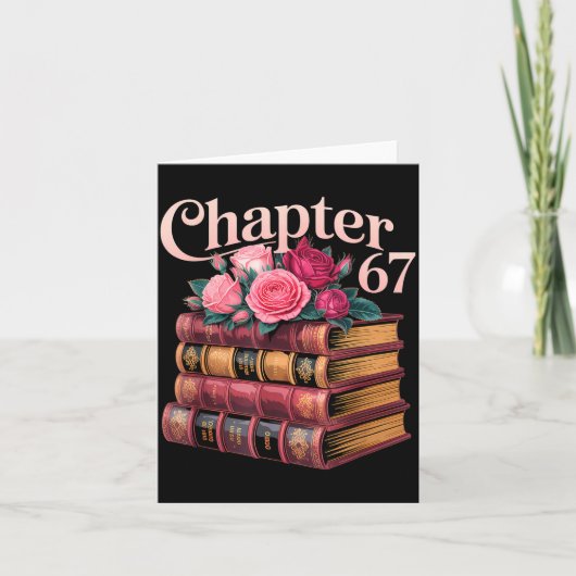 Carte Chapter 67 Floral Book Stack Design  (Devant)