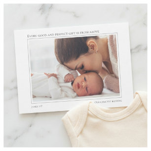 Carte Chaque bon cadeau d'en haut Photo de maman et bébé