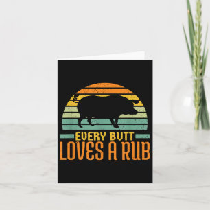 Carte Chaque Butt Aime Un Fruit Viande Porc Grill Bbq
