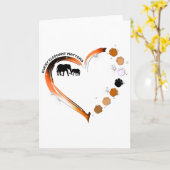 Carte Chaque éléphant compte Golden Heart Elephant Paws (Fleur jaune)