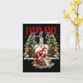 Carte Chaque genou fléchira Noël chrétien Jésus (Fleur jaune)