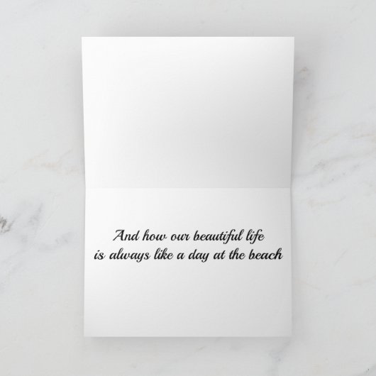 CARTE **CHAQUE JOUR AVEC VOUS EST COMME UNE JOURNÉE À LA (Intérieur)