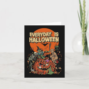 Carte Chaque Jour Est Halloween Scary Monsters Skeleton