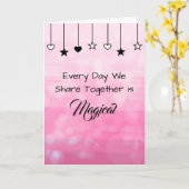 Carte Chaque jour est magique | Saint-Valentin (Fleur jaune)