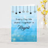 Carte Chaque jour est magique | Saint-Valentin  (Fleur jaune)