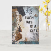 Carte Chaque Jour Est Une Citation D'Art Cadeau | Bonne  (Fleur jaune)