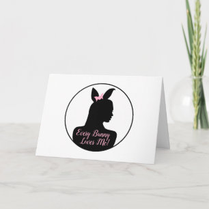 Carte Chaque Lapin M'Aime ! Bunny Girl