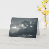 Carte Chaque nuage a un côté positif (Fleur jaune)