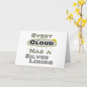 Carte Chaque Nuage A Un Doublure Argent (Fleur jaune)