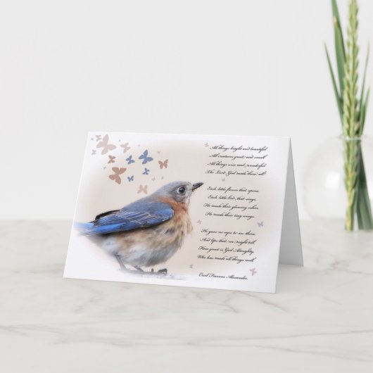 Carte Chaque petit oiseau qui chante (Devant)