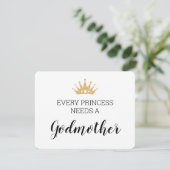 Carte Chaque Princesse A Besoin D'Un Baptême Godmère (Debout devant)