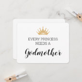 Carte Chaque Princesse A Besoin D'Un Baptême Godmère (Devant/Arrière en situation)