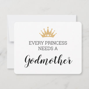 Carte Chaque Princesse A Besoin D'Un Baptême Godmère