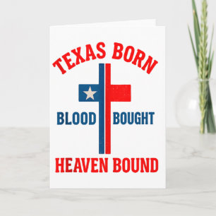 Carte Char-Tank Croix Texas Né, Sang Acheté, Ciel Borné