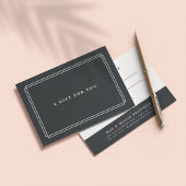 Carte Charbon Chic | Certificat cadeau