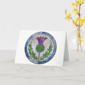 Carte Chardon en verre (Fleur jaune)