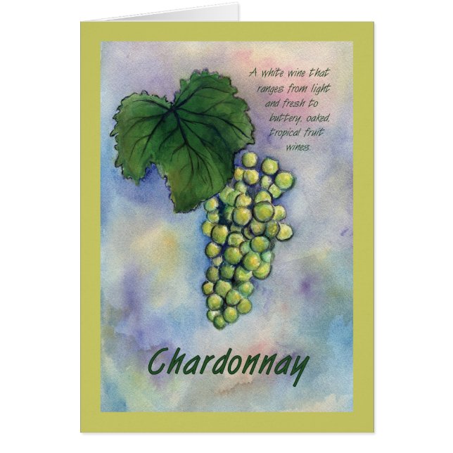Carte Chardonnay Vins & Description (Devant)