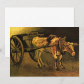 Carte Chariot avec bœuf rouge et blanc de Vincent van Go (Devant / Derrière)