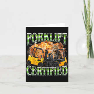 Carte Chariot Élévateur Certifié Chat Mème Des Années 90