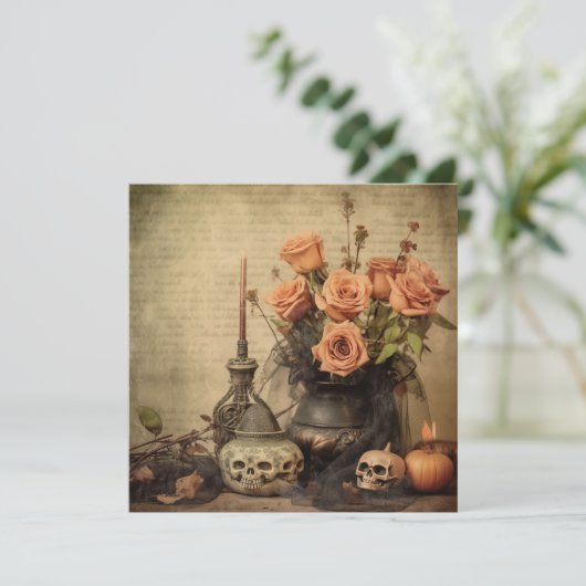 Carte Chariot Halloween vintage (4) (Debout devant)