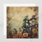 Carte Chariot Halloween vintage (7) (Devant / Derrière)